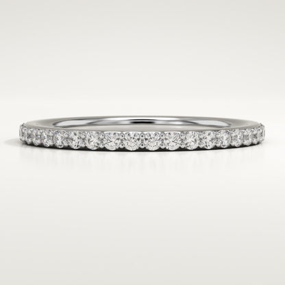 0.59 TCW Round Lab-Grown Diamond Full Eternity Wedding Band