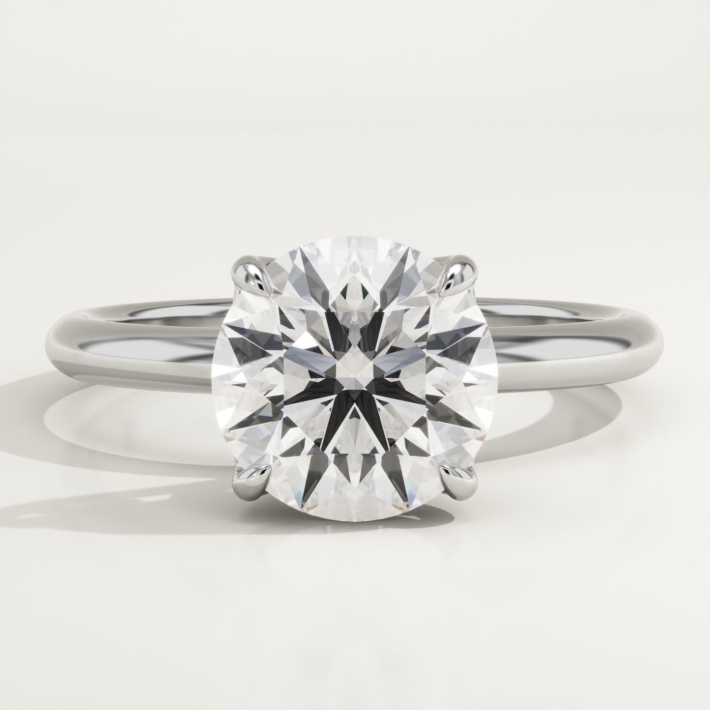 Round Cut Solitaire Lab-Grown Diamond Engagement Ring