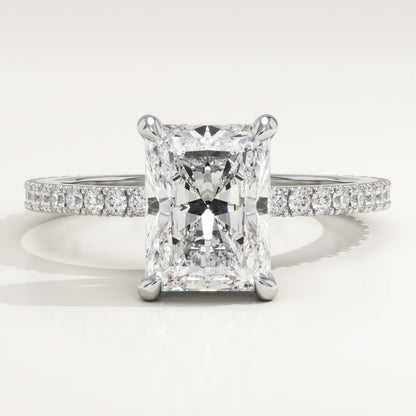 Radiant Cut Pave Lab-Grown Diamond Engagement Ring