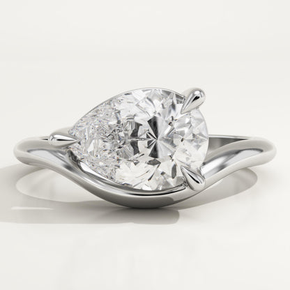 Pear Cut Solitaire Lab-Grown Diamond Engagement Ring