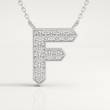 0.342 TCW Round Lab-Grown Diamond F Initial Necklace