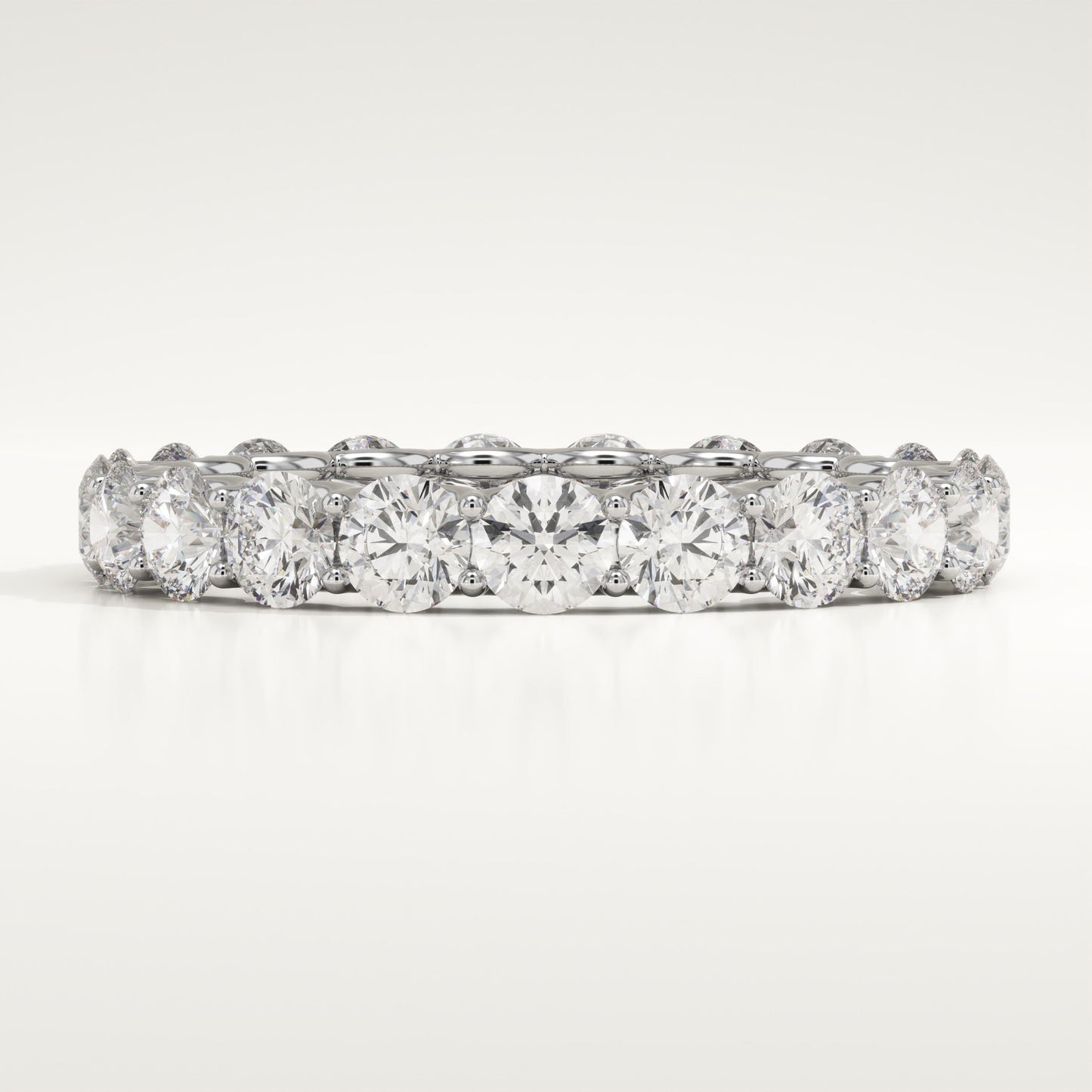 2.1 TCW Round Lab-Grown Diamond Full Eternity Wedding Band