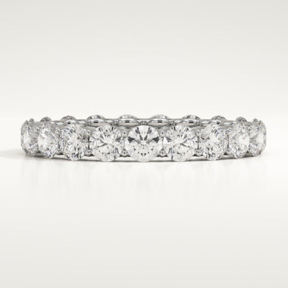 2.1 TCW Round Lab-Grown Diamond Full Eternity Wedding Band
