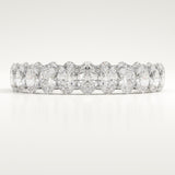 3.15 TCW Oval Cut Lab-Grown Diamond Full Eternity Wedding Band