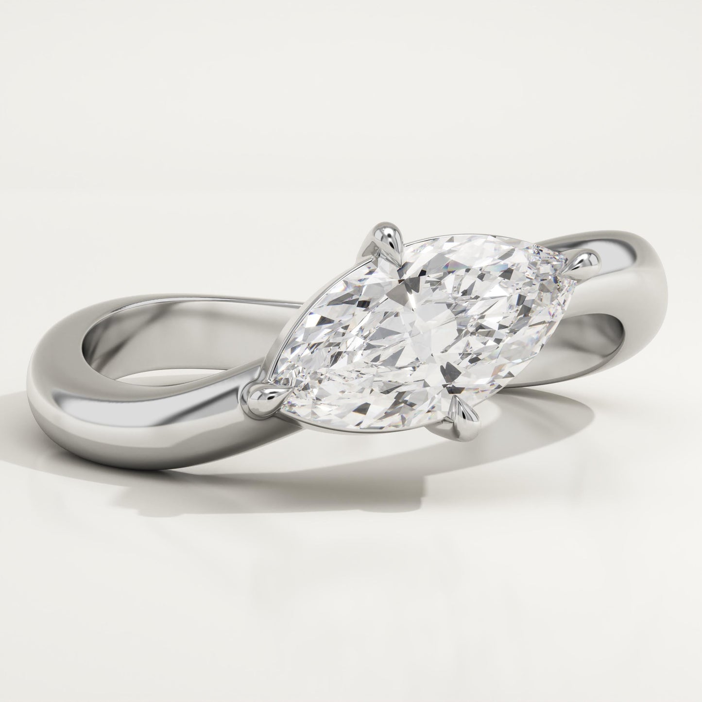Marquise Cut Solitaire Lab-Grown Diamond Engagement Ring