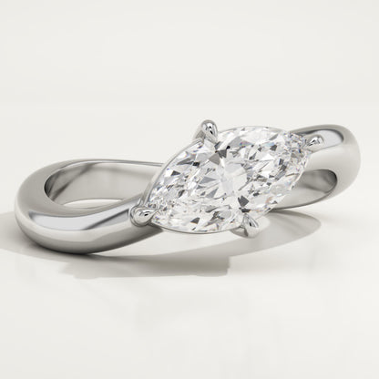 Marquise Cut Solitaire Lab-Grown Diamond Engagement Ring