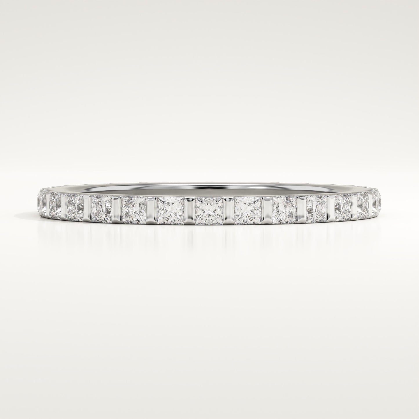 0.54 TCW Princess Lab-Grown Diamond Full Eternity Wedding Band