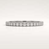 0.38 TCW Round Cut Lab-Grown Diamond Half Eternity Wedding Band