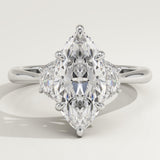 2.0 CT Marquise Cut Three Stone Lab-Grown Diamond Engagement Ring