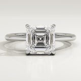 2.0 CT Asscher Cut Solitaire Lab-Grown Diamond Engagement Ring