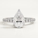 1.5 CT Pear Cut Pave Lab-Grown Diamond Engagement Ring