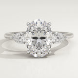 2.0 CT Oval Cut Three Stone Lab-Grown Diamond Engagement Ring