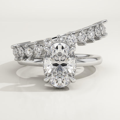 Oval Cut Double Shank Lab-Grown Diamond Engagement Ring