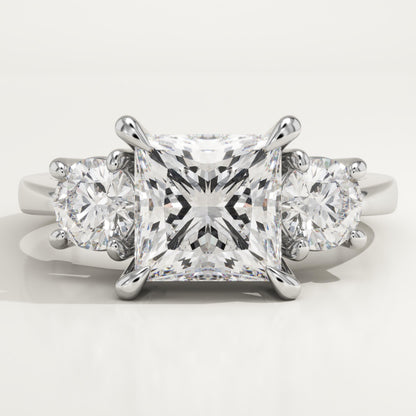 Princess Cut Three Stone Lab-Grown Diamond Engagement Ring