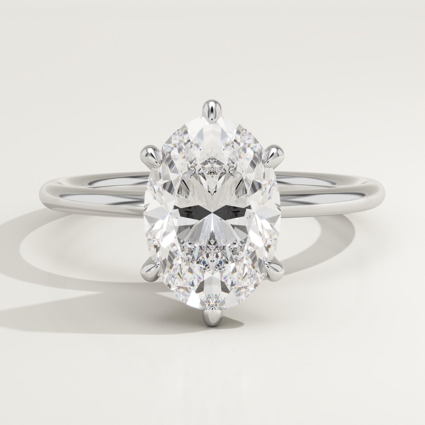 Oval Cut Solitaire Lab-Grown Diamond Engagement Ring