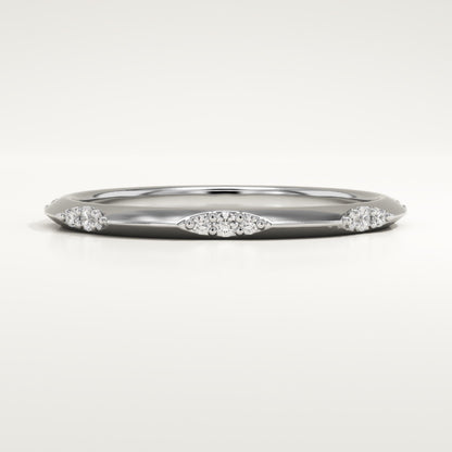 0.09 TCW Round Lab-Grown Diamond Flush Setting Wedding Band