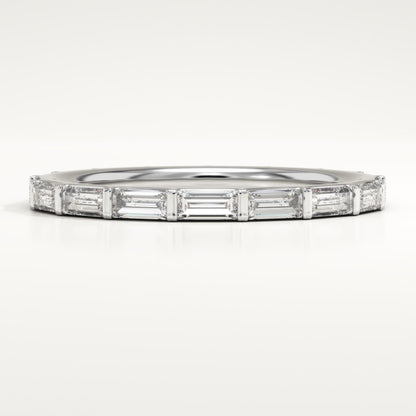 1.61 TCW Baguette Lab-Grown Diamond Full Eternity Wedding Band