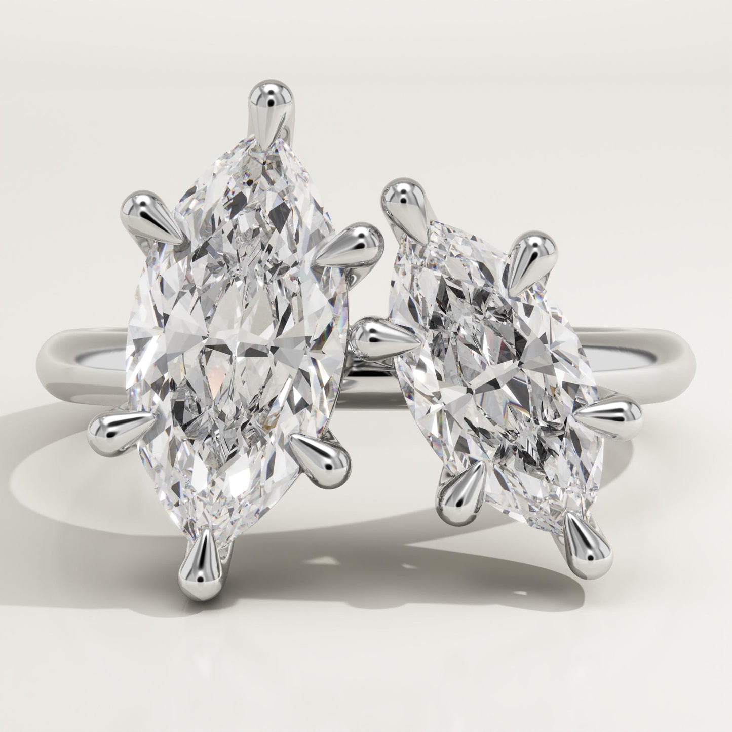 2.25 TCW Marquise Cut Toi Et Moi Lab-Grown Diamond Engagement Ring