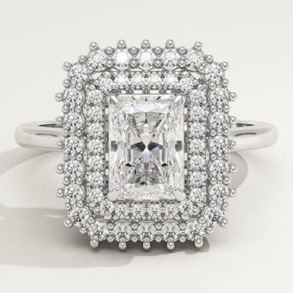Radiant Cut Double Halo Lab-Grown Diamond Engagement Ring