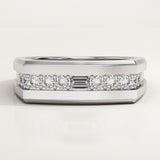 0.28 CT Round Shaped Flush Setting Lab-Grown Diamond Wedding Band For Men