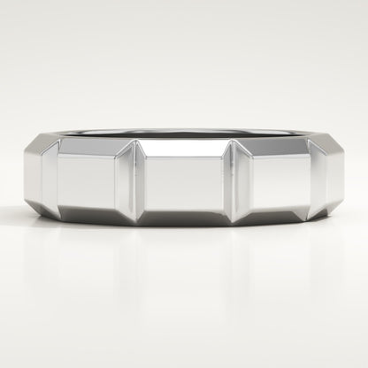 Patterned Wedding Band For Men