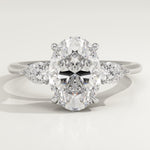 2.0 CT Oval Cut Three Stone Lab-Grown Diamond Engagement Ring