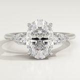 2.0 CT Oval Cut Three Stone Lab-Grown Diamond Engagement Ring