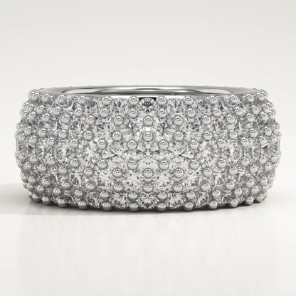 5.5 TCW Round Lab-Grown Diamond Multi Stone Wedding Band For Men