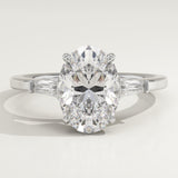 2.0 CT Oval Cut Three Stone Lab-Grown Diamond Engagement Ring