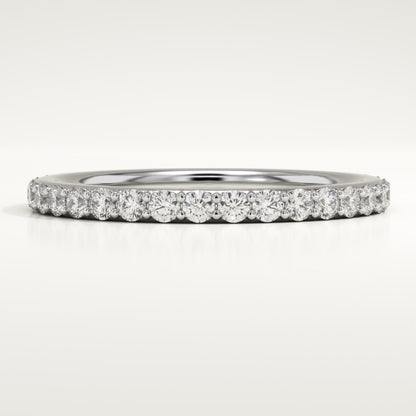 0.74 TCW Round Lab-Grown Diamond Full Eternity Wedding Band
