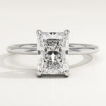 2.0 CT Radiant Cut Hidden Halo Lab-Grown Diamond Engagement Ring