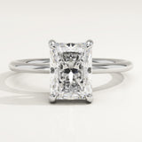 2.0 CT Radiant Cut Hidden Halo Lab-Grown Diamond Engagement Ring