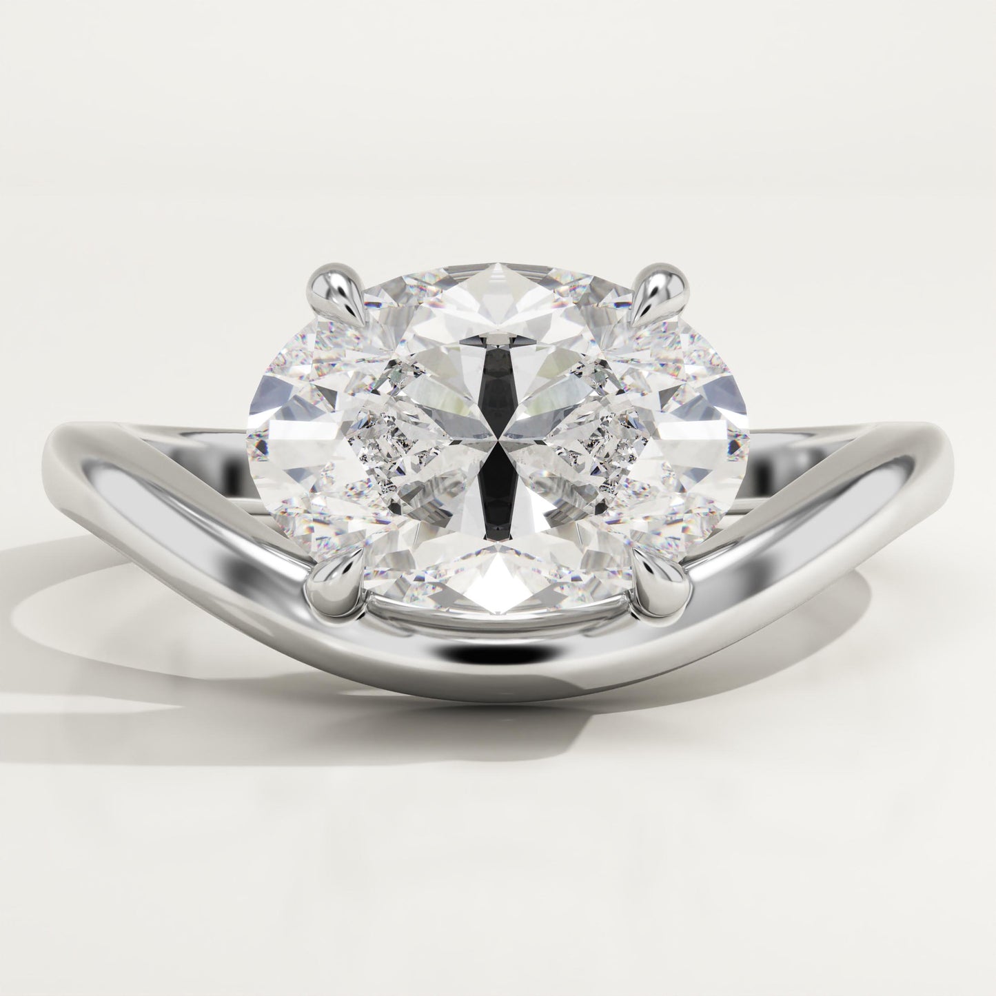 Oval Cut Solitaire Lab-Grown Diamond Engagement Ring