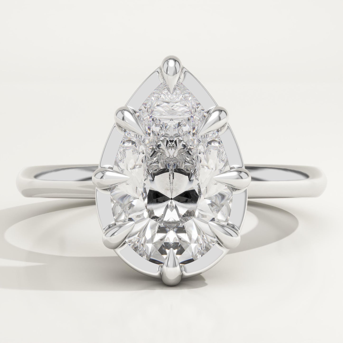 Pear Cut Solitaire Lab-Grown Diamond Engagement Ring