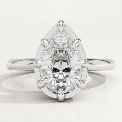 Pear Cut Solitaire Lab-Grown Diamond Engagement Ring