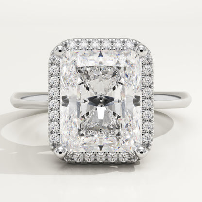 Radiant Cut Halo Lab-Grown Diamond Engagement Ring