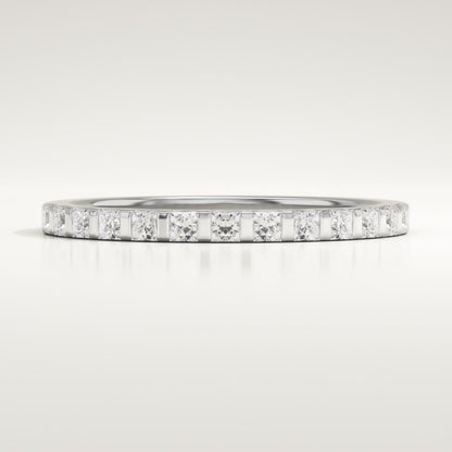 0.27 TCW Princess Lab-Grown Diamond Half Eternity Wedding Band
