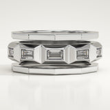 0.67 TCW Baguette Lab-Grown Diamond Five Stone Setting Wedding Band