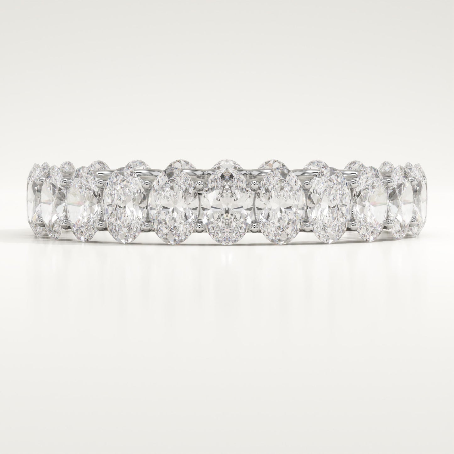 3.15 TCW Oval Lab-Grown Diamond Full Eternity Wedding Band