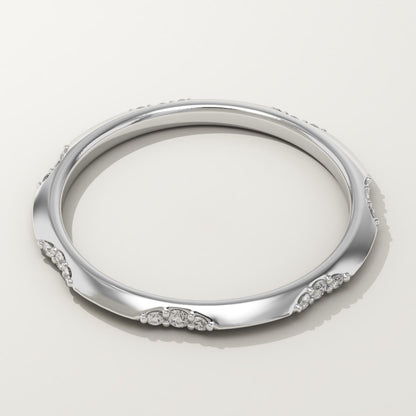 0.09 TCW Round Lab-Grown Diamond Flush Setting Wedding Band