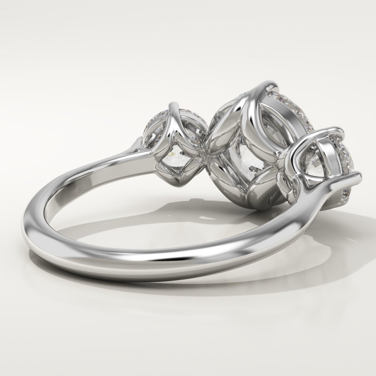 Round Cut Three Stone Lab-Grown Diamond Engagement Ring
