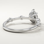 2.0 CT Pear Cut Dainty Pave Lab-Grown Diamond Engagement Ring