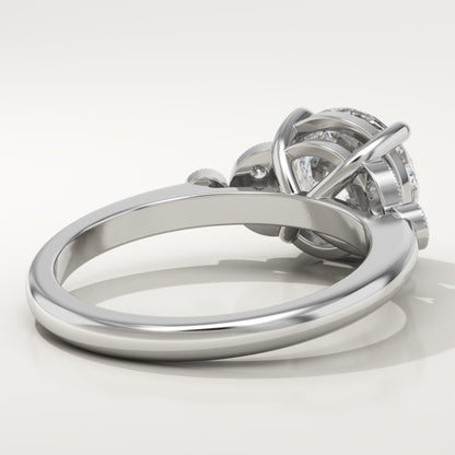 Round Cut Vintage Art Deco Lab-Grown Diamond Engagement Ring