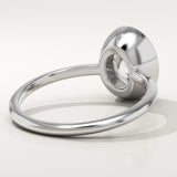 1.25 CT Oval Cut Bezel Lab-Grown Diamond Engagement Ring