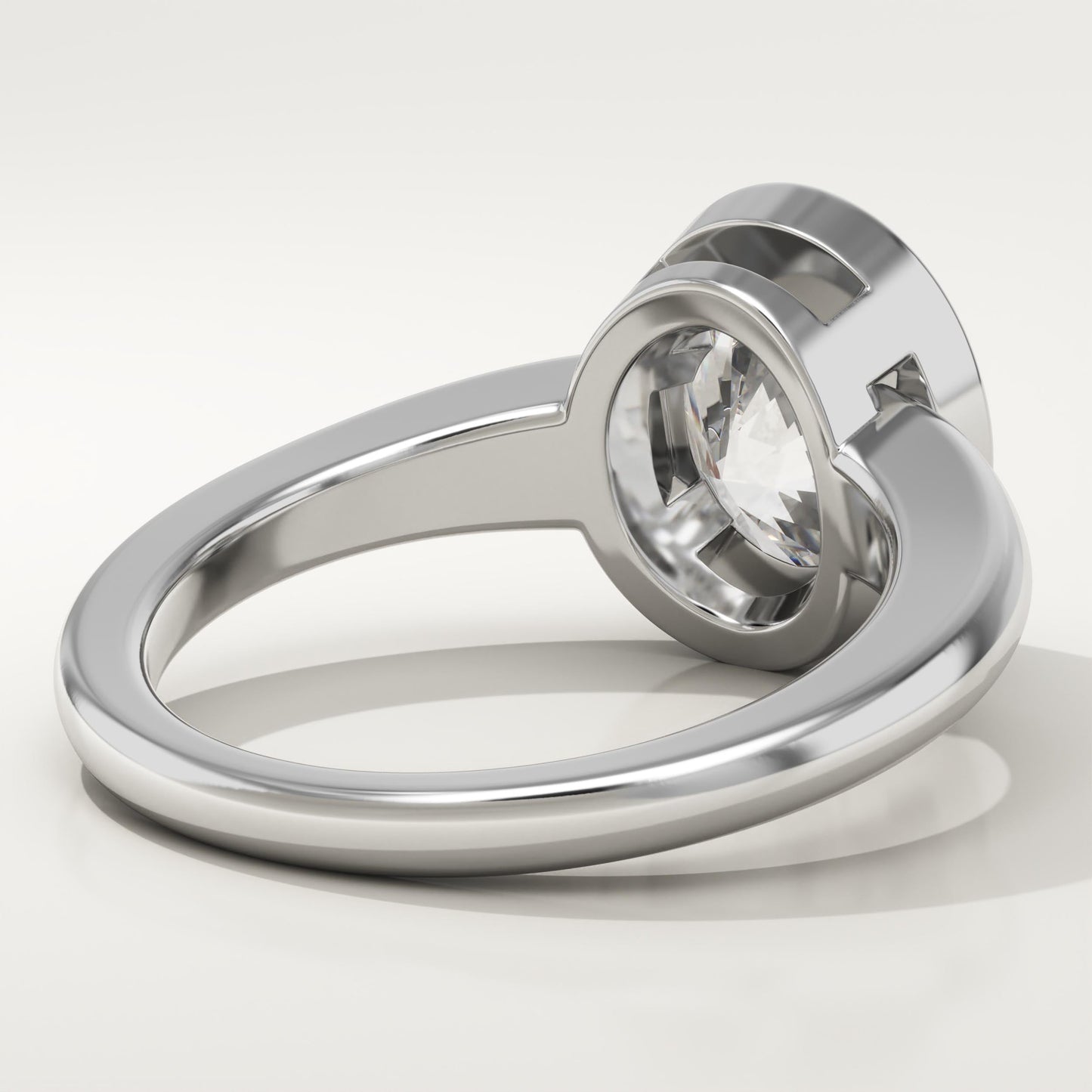 Oval Cut Three Stone Lab-Grown Diamond Engagement Ring