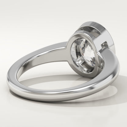 Oval Cut Three Stone Lab-Grown Diamond Engagement Ring