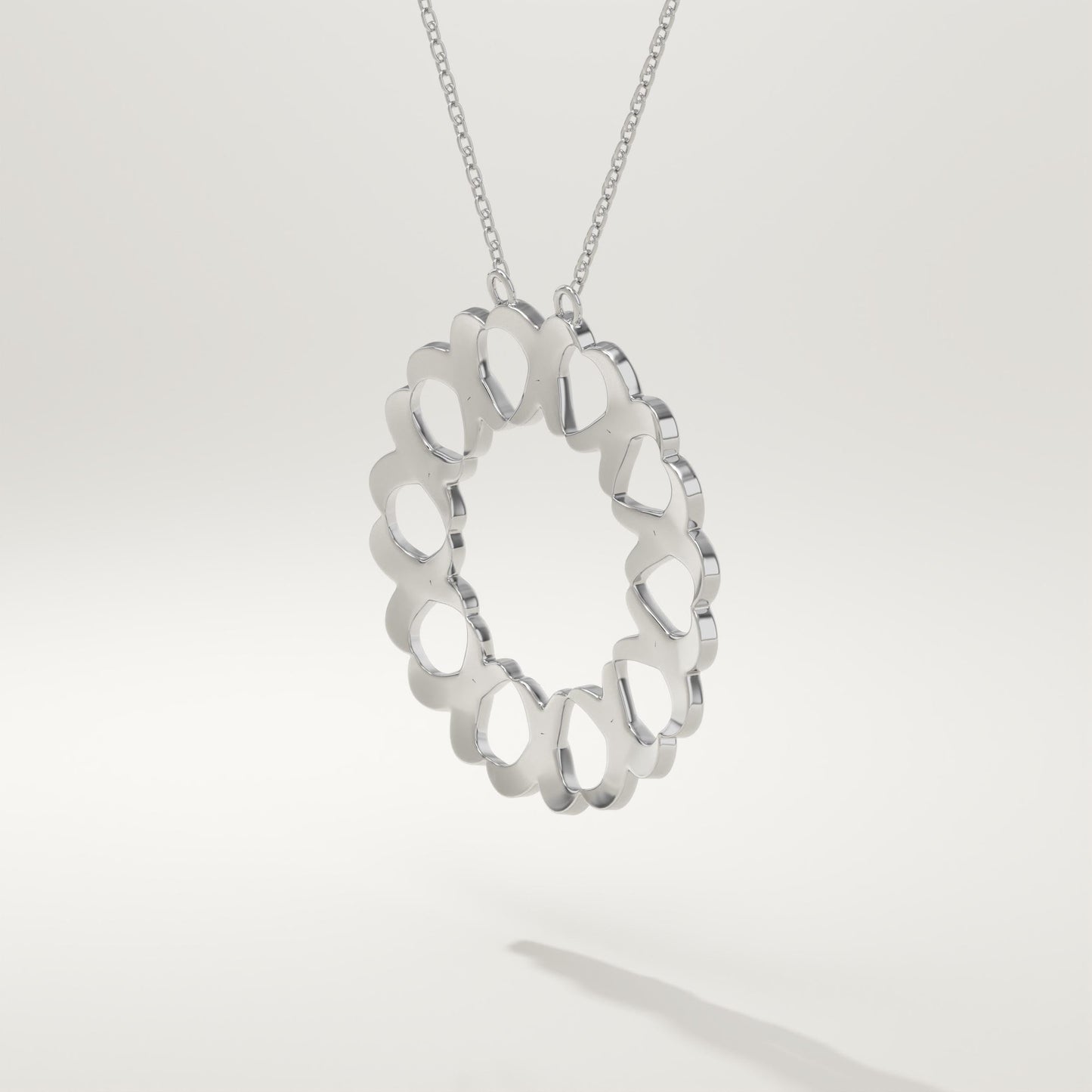 0.302 TCW Round Lab-Grown Diamond Charm Necklace