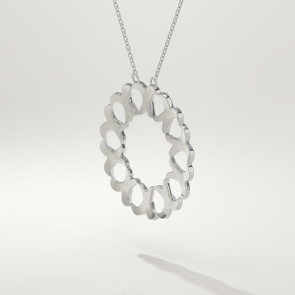 0.302 TCW Round Lab-Grown Diamond Charm Necklace