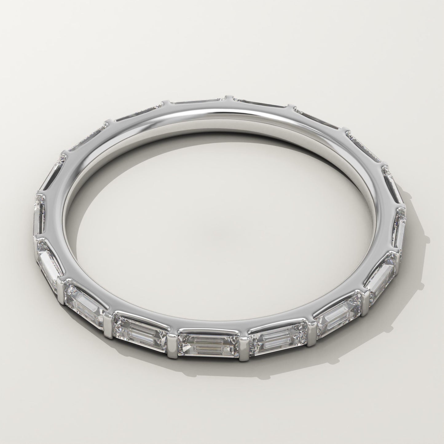 1.61 TCW Baguette Lab-Grown Diamond Full Eternity Wedding Band