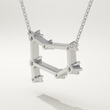 0.18 TCW Round Lab-Grown Diamond Gemini Constellation Necklace